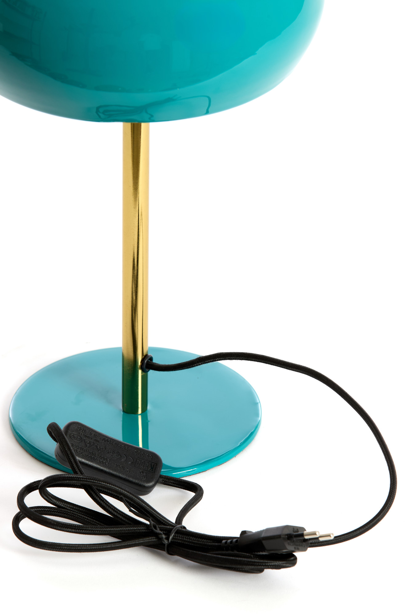 Lampe turquoise en métal avec doré Light & Living Surin – Image 6