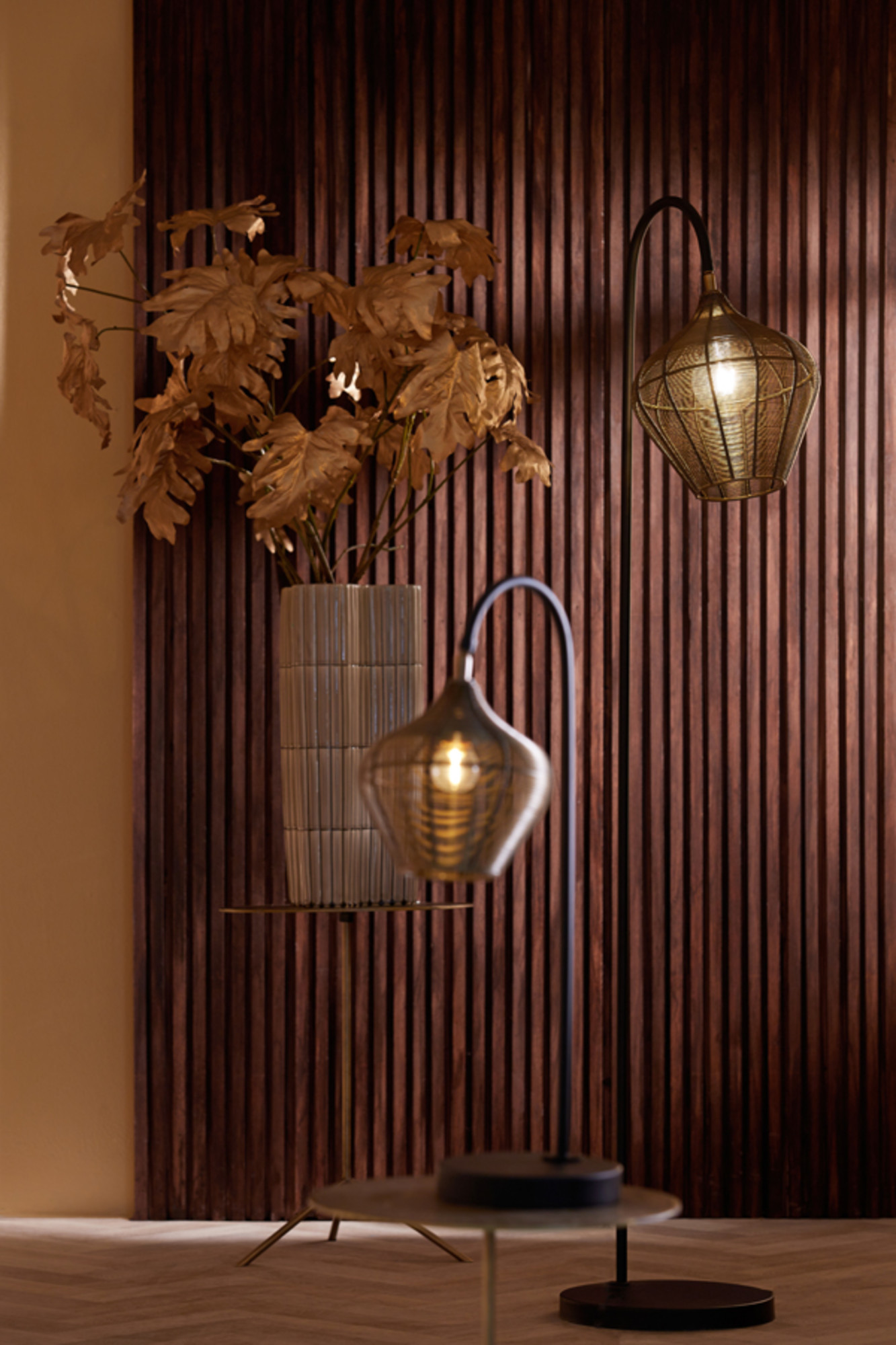 Suspension en rotin avec aspect métallique Light & Living Alvaro – Image 5