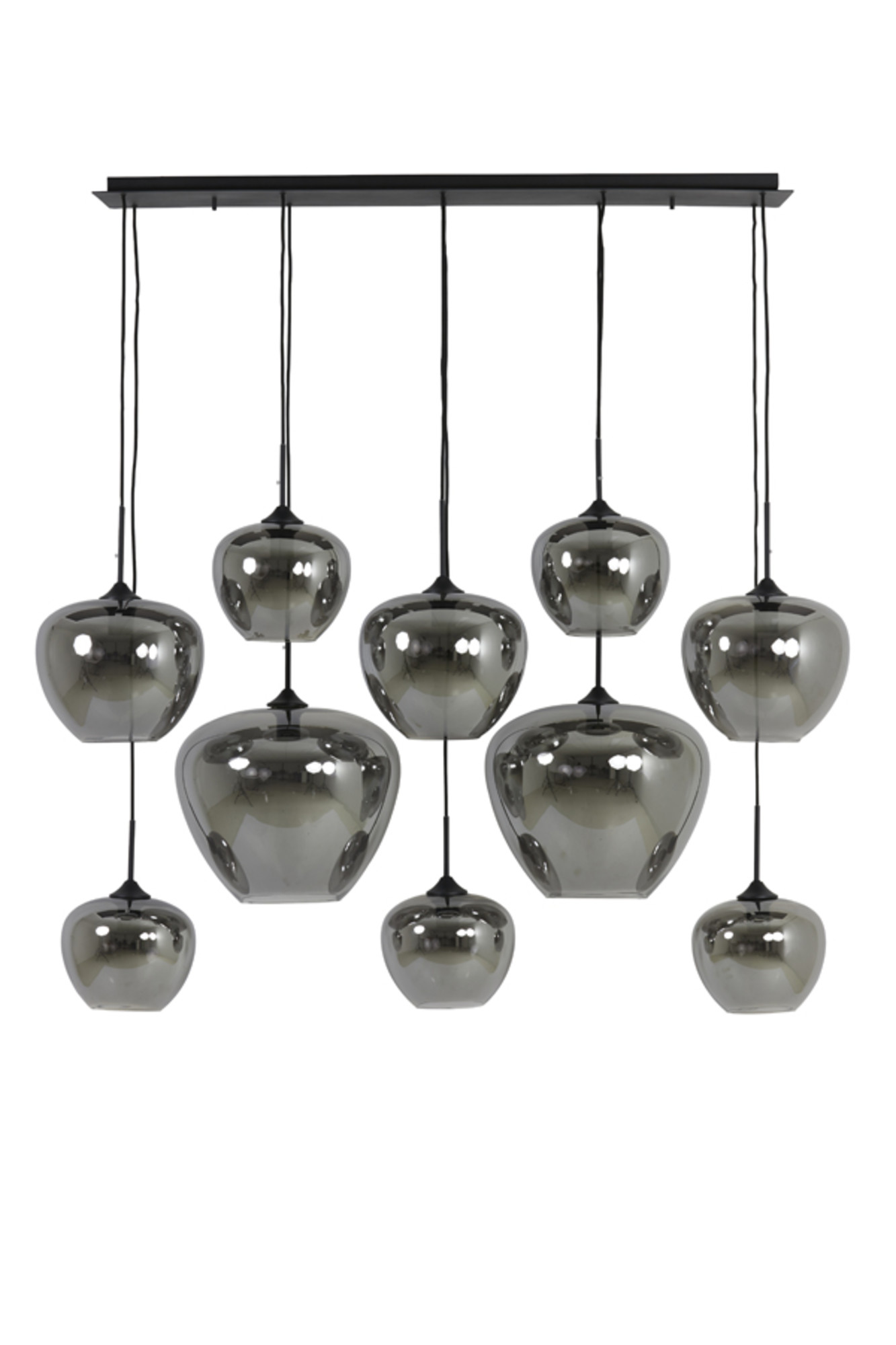 Suspension multiple en verre fumé Light & Living Mayson – Image 3