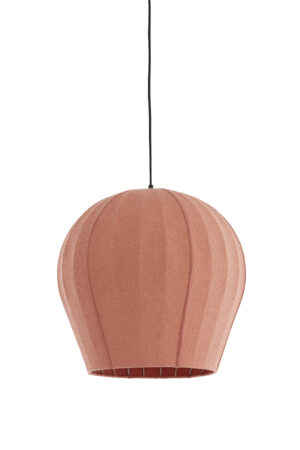 Alternative view of Suspension sphérique rose en tissu Light & Living Zagori