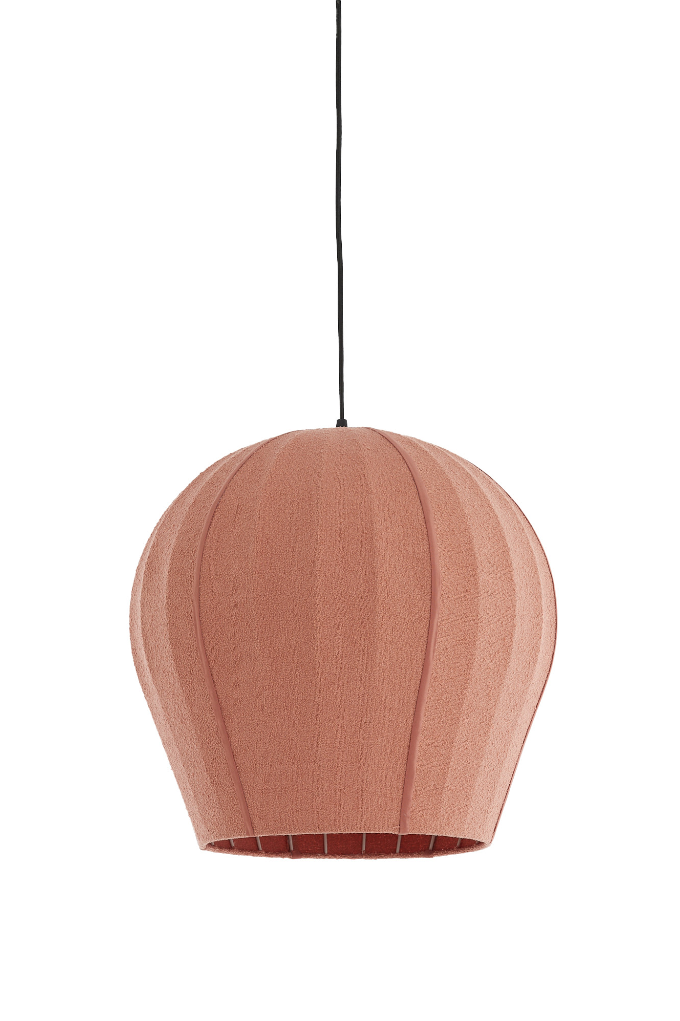Suspension sphérique rose en tissu Light & Living Zagori – Image 2