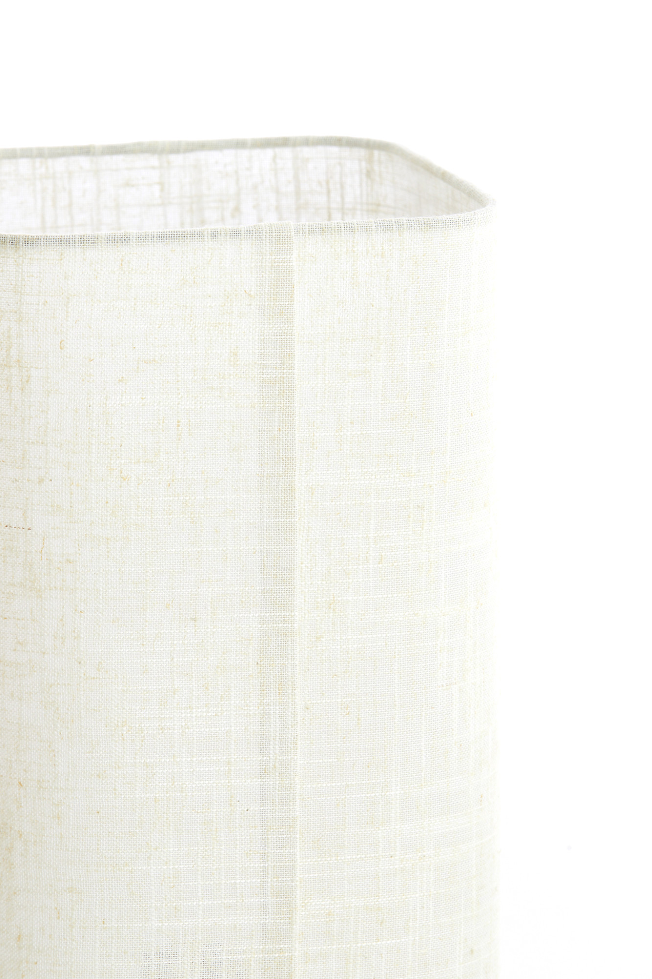 Lampe avec abat-jour rectangulaire en lin blanc Light & Living Wyn – Image 4