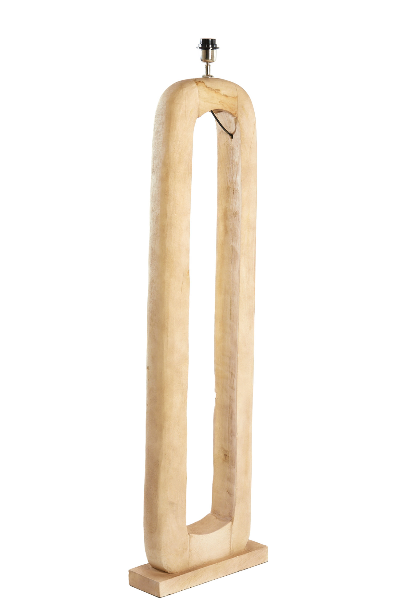 Socle de lampe en bois ovale de couleur naturelle Light & Living Kelafo – Image 3