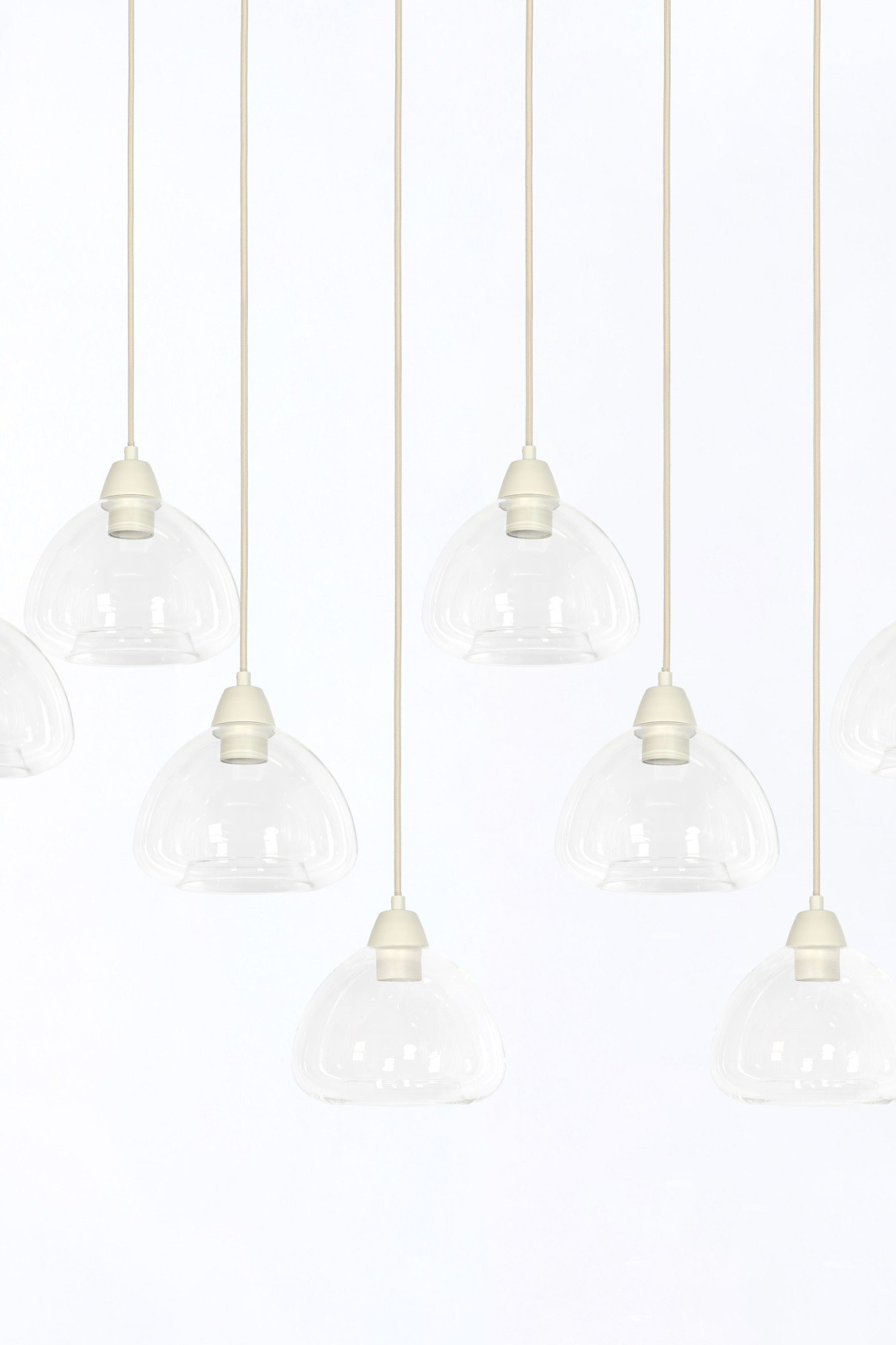 Ensemble de suspensions en verre transparent Light & Living Bisho – Image 3