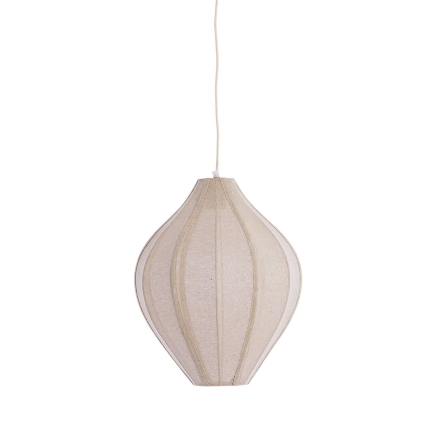 Suspension ovale en lin beige Light & Living Pasto