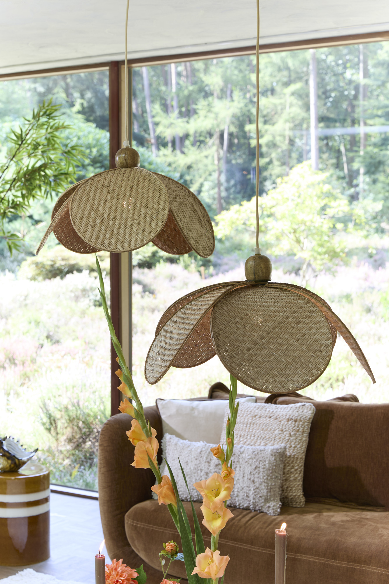 Suspension en rotin en teinte naturelle Light & Living Lavrio – Image 4