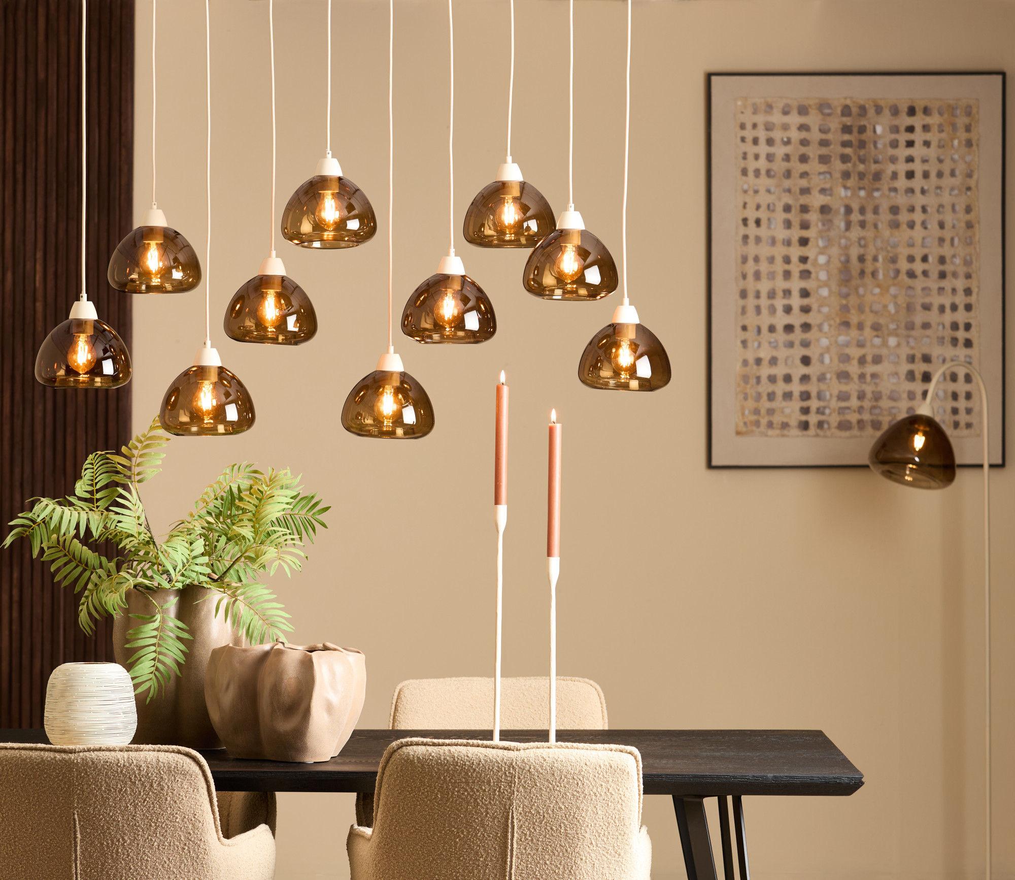 Suspension dorée avec dômes en verre Light & Living Bisho – Image 4