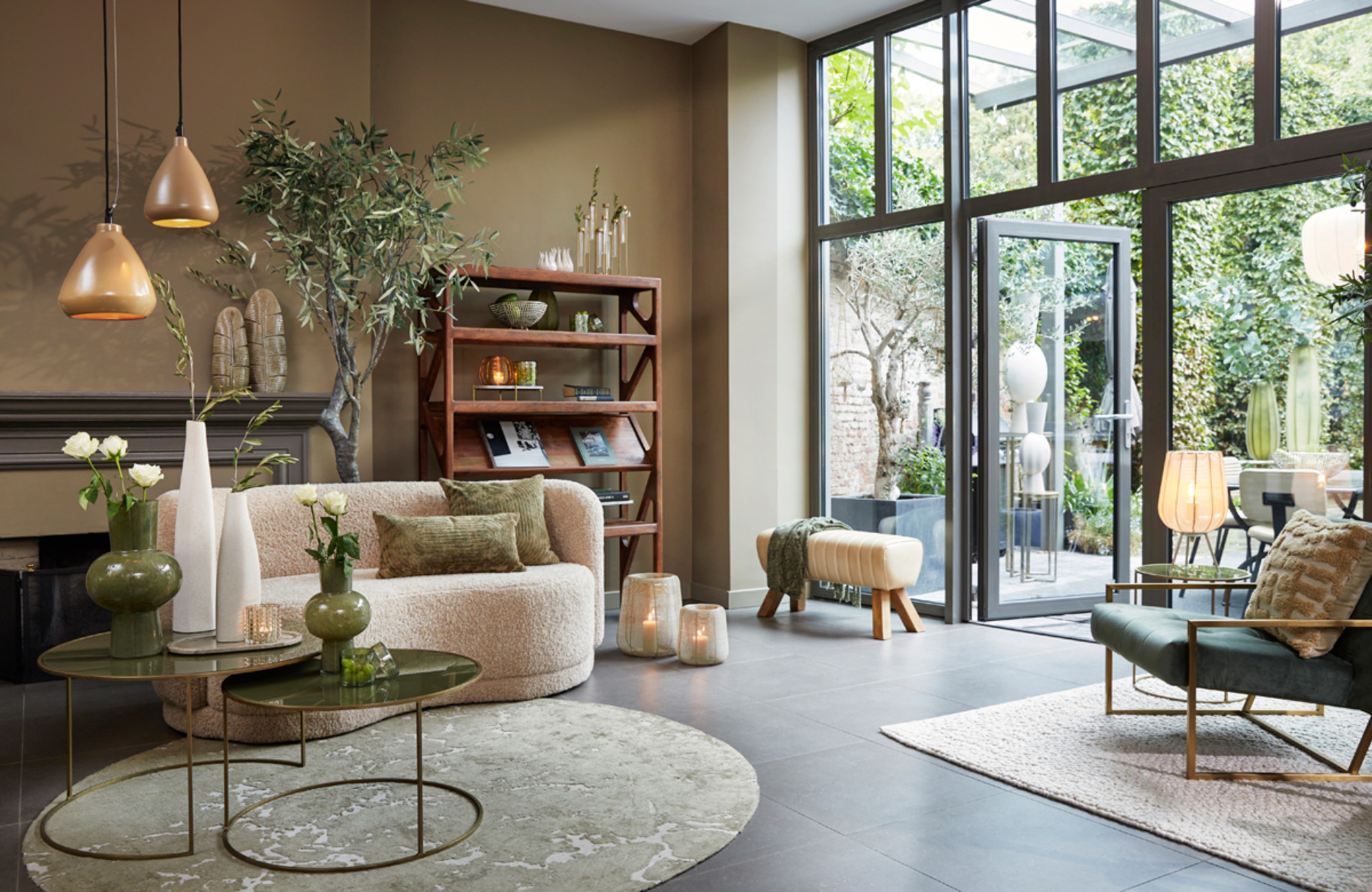 Suspension conique marron à ton chaud Light & Living Desi – Image 4