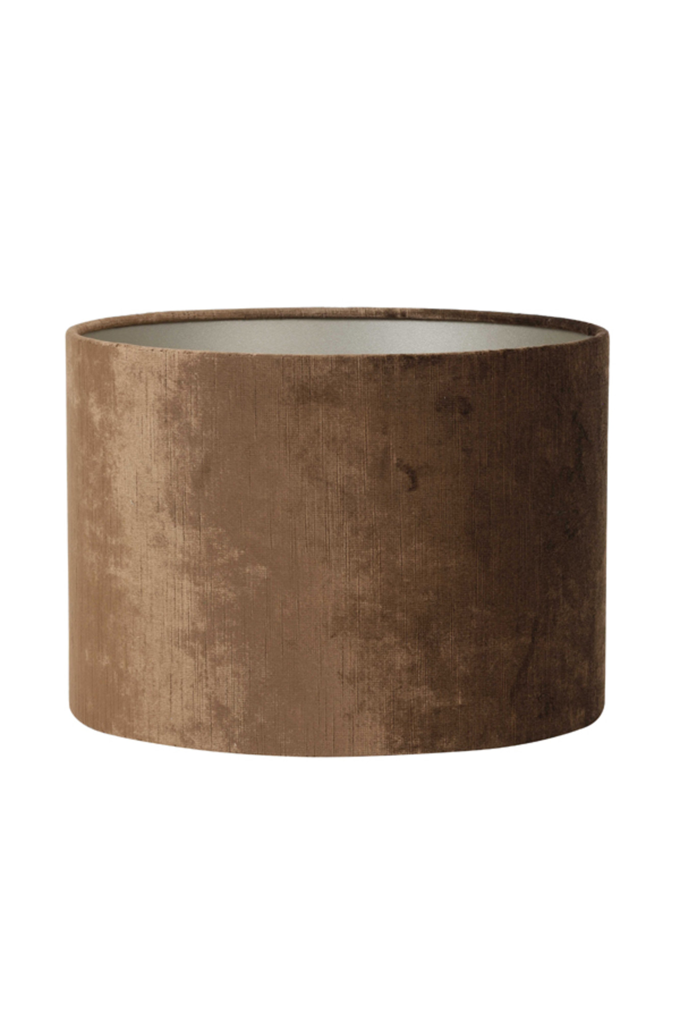 Abat-jour cylindrique en velours marron Light & Living Gemstone – Image 2