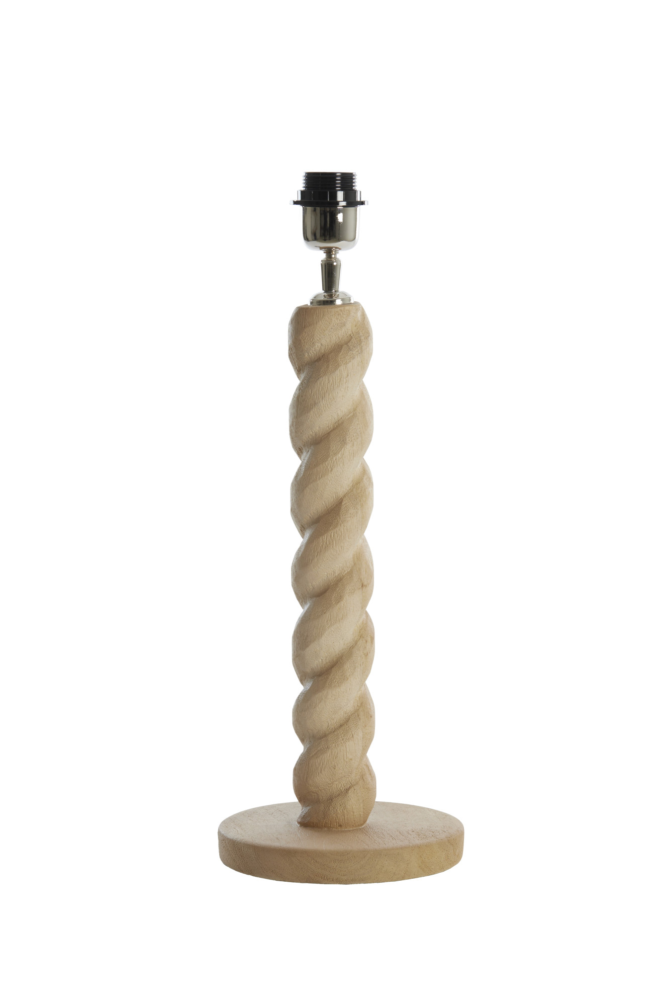 Piedestal de lampe en bois tourné Light & Living Nanno – Image 2