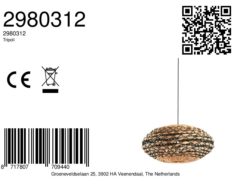 Suspension en rotin au style naturel Light & Living Tripoli – Image 8