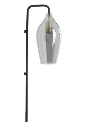 Alternative view of Abat-jour en verre avec détail en métal Light & Living Lukaro