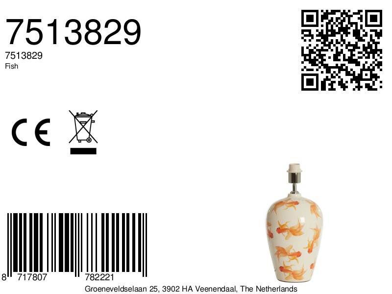 Lampe de table en céramique avec des poissons rouges Light & Living Fish – Image 6