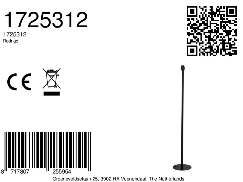 Pied de lampe simple noir Light & Living Rodrigo – Image 4