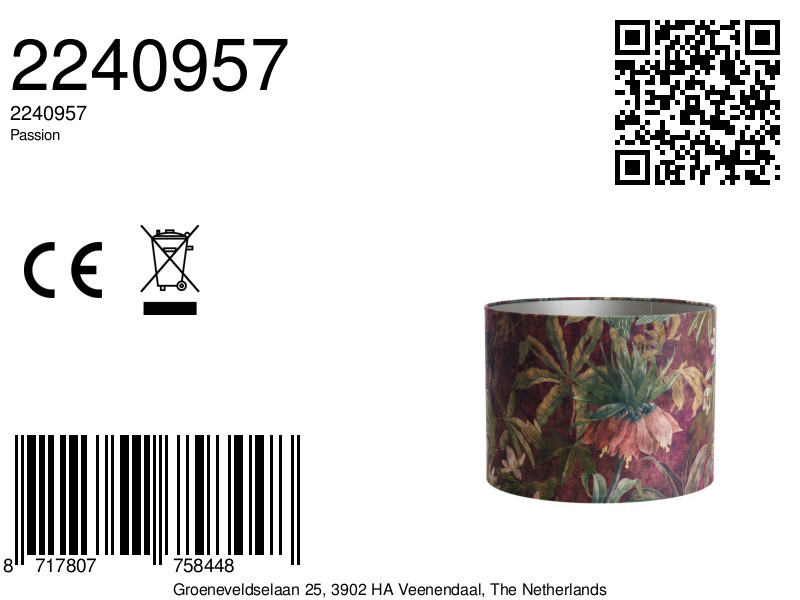 abat-jour imprimé floral tropical Light & Living Passion – Image 7