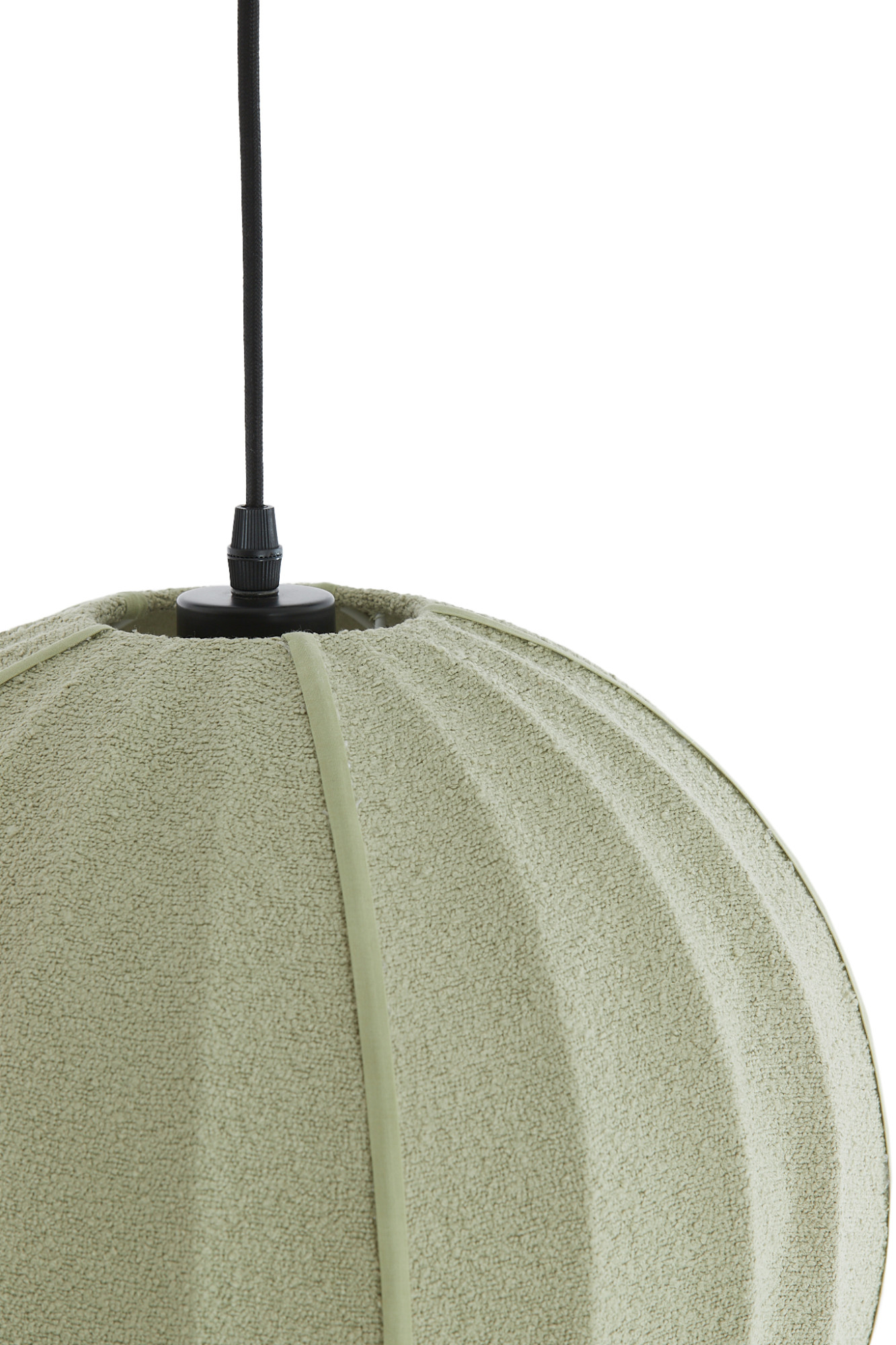 Suspension ovale en tissu beige Light & Living Zagori – Image 4