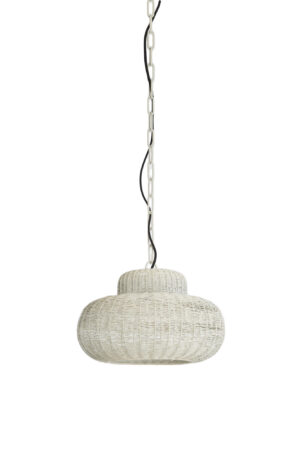 Alternative view of Suspension en rotin blanc tressé Light & Living Piedra