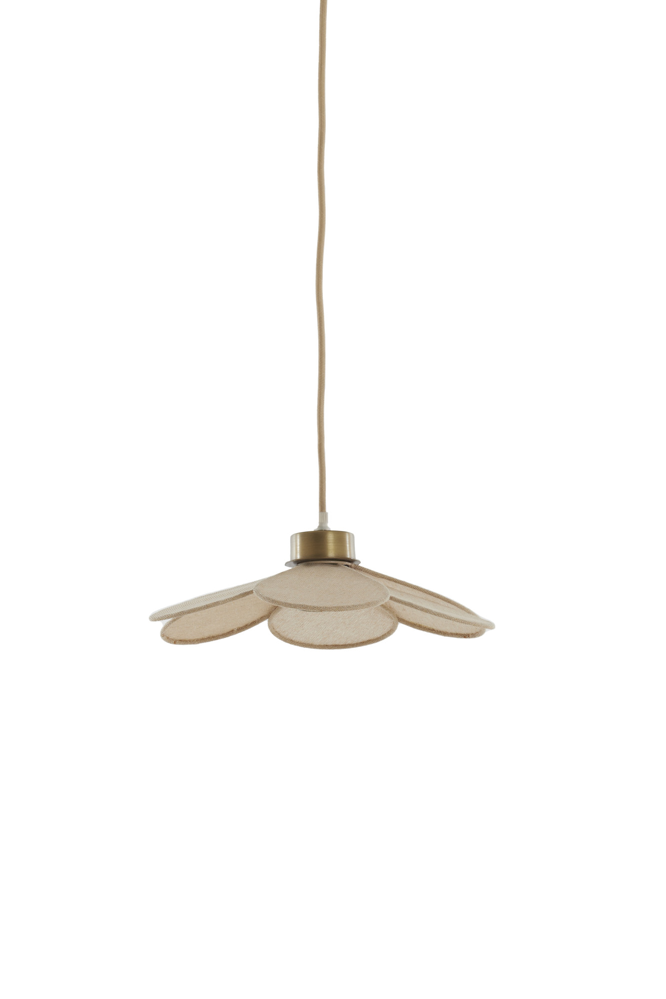 Suspension en forme de fleur en teinte naturelle Light & Living Fyano – Image 2