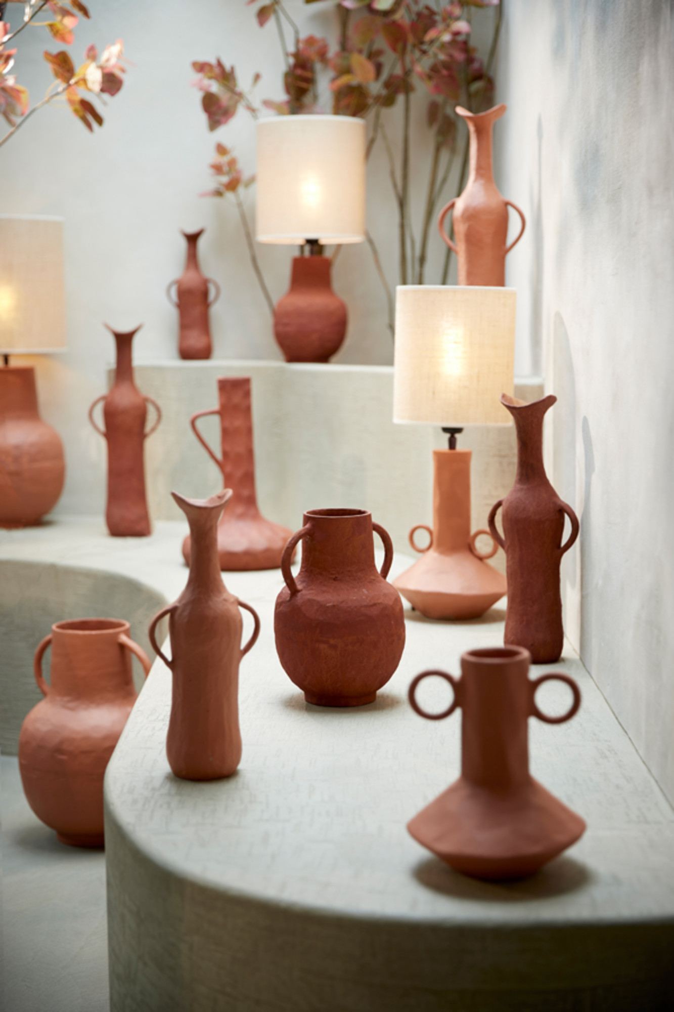 Lampe de table classique bordeaux Light & Living Bivio – Image 4