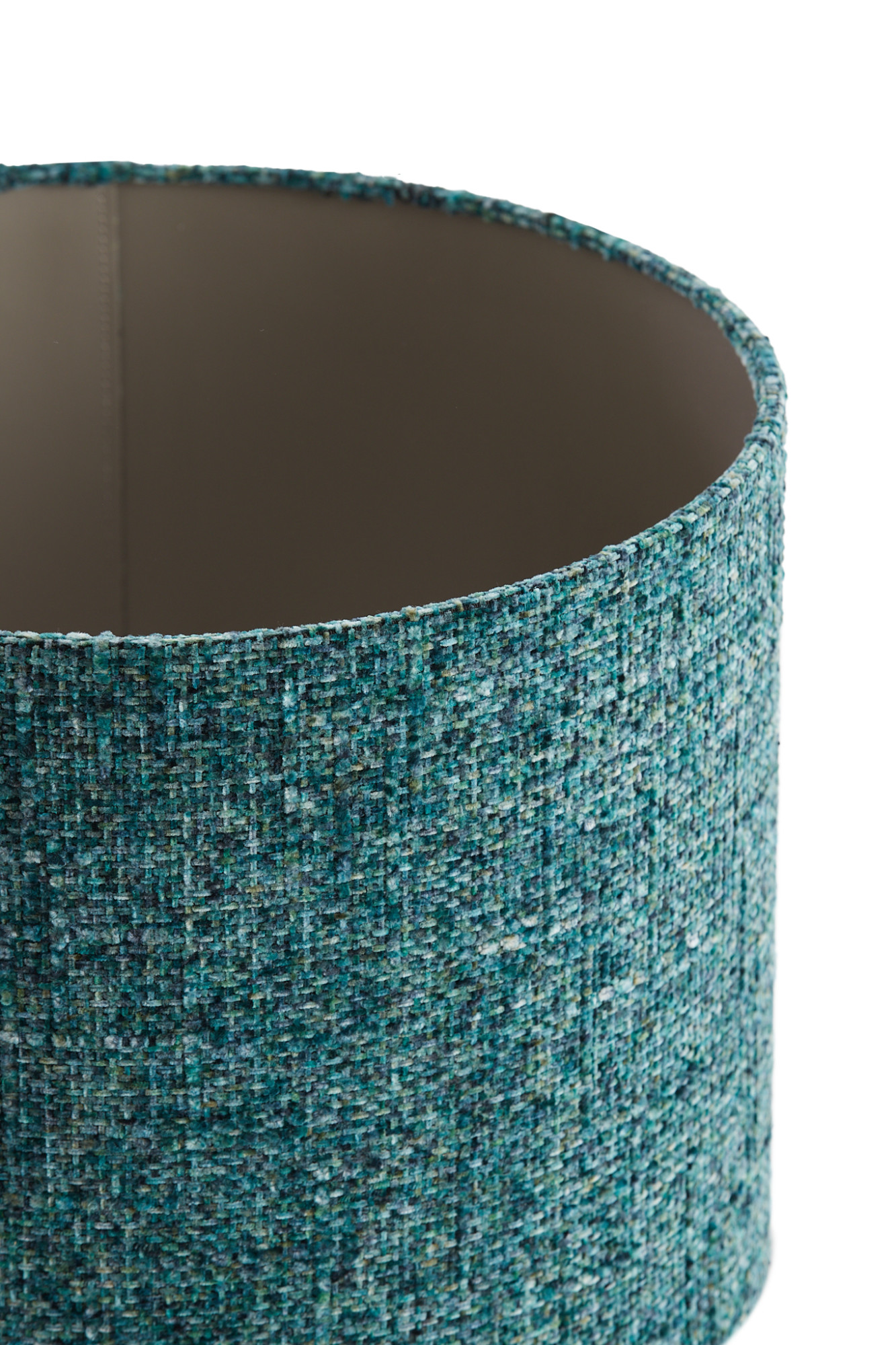 Abat-jour en tissu turquoise en forme de cylindre Light & Living Osire – Image 3