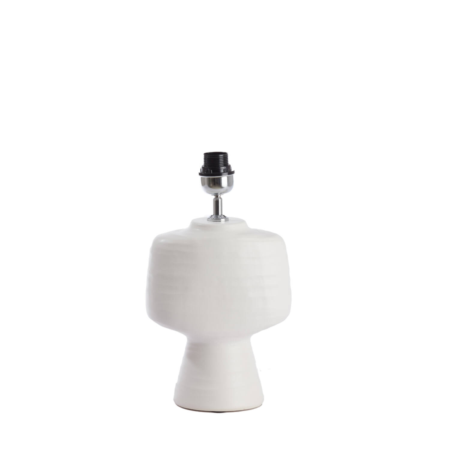 Pied de lampe design en céramique blanche Light & Living Gandoro