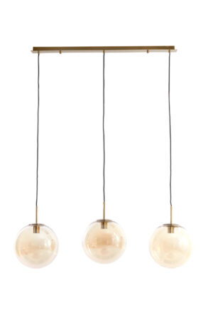 Alternative view of Suspension en verre avec accents dorés Light & Living Medina