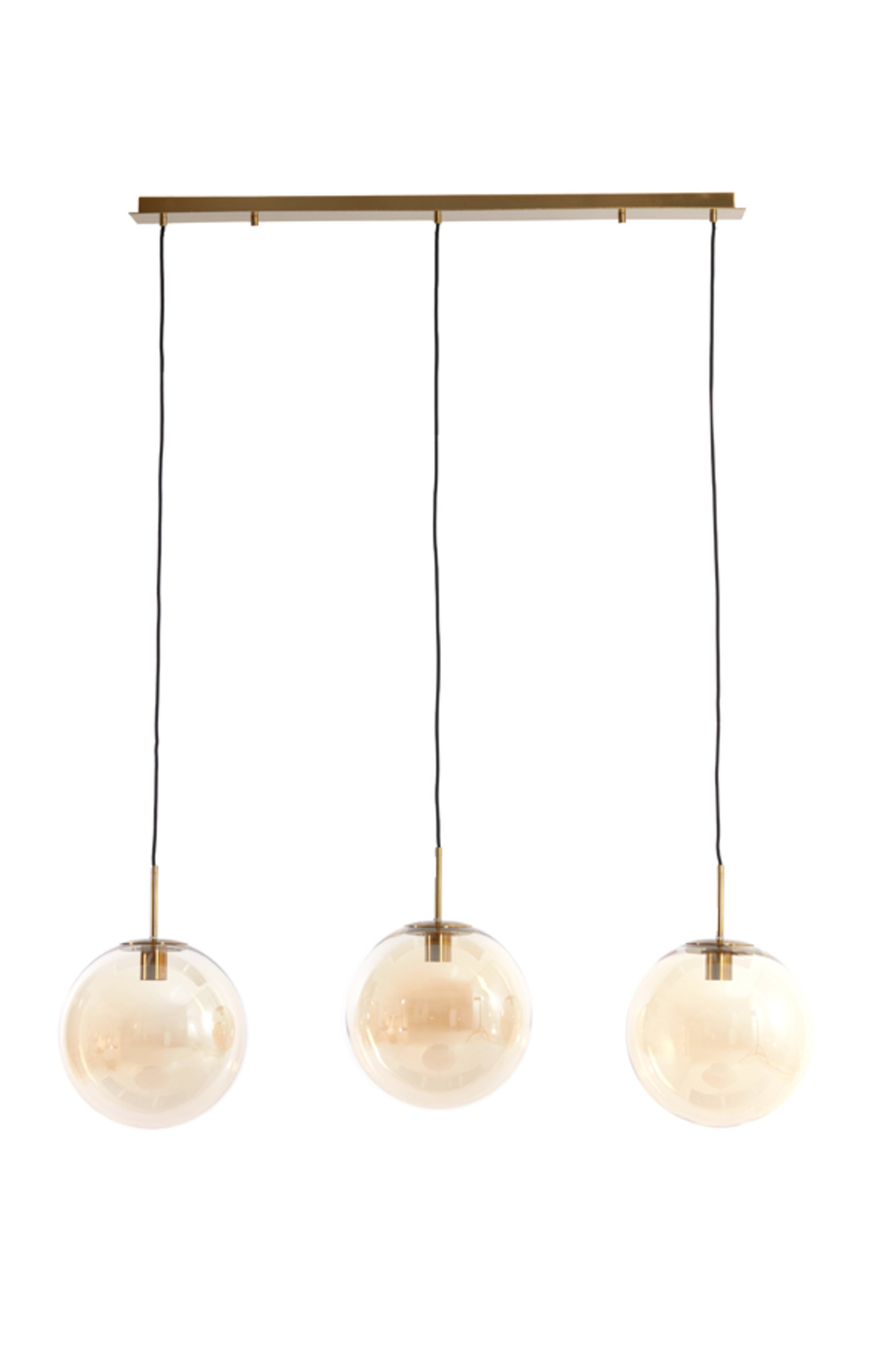 Suspension en verre avec accents dorés Light & Living Medina – Image 2