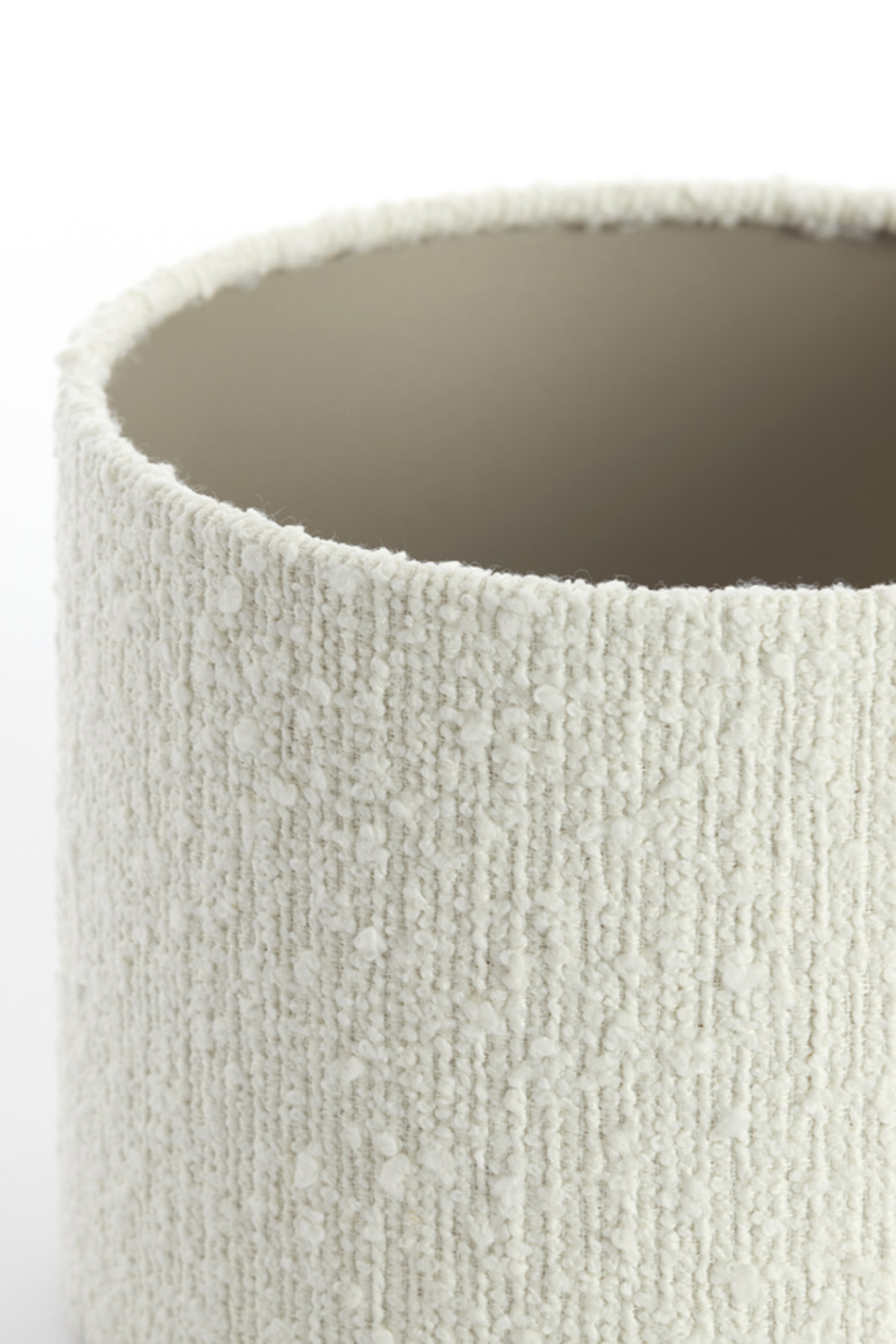 Abat-jour en tissu de forme cylindrique blanc Light & Living Bolero – Image 5