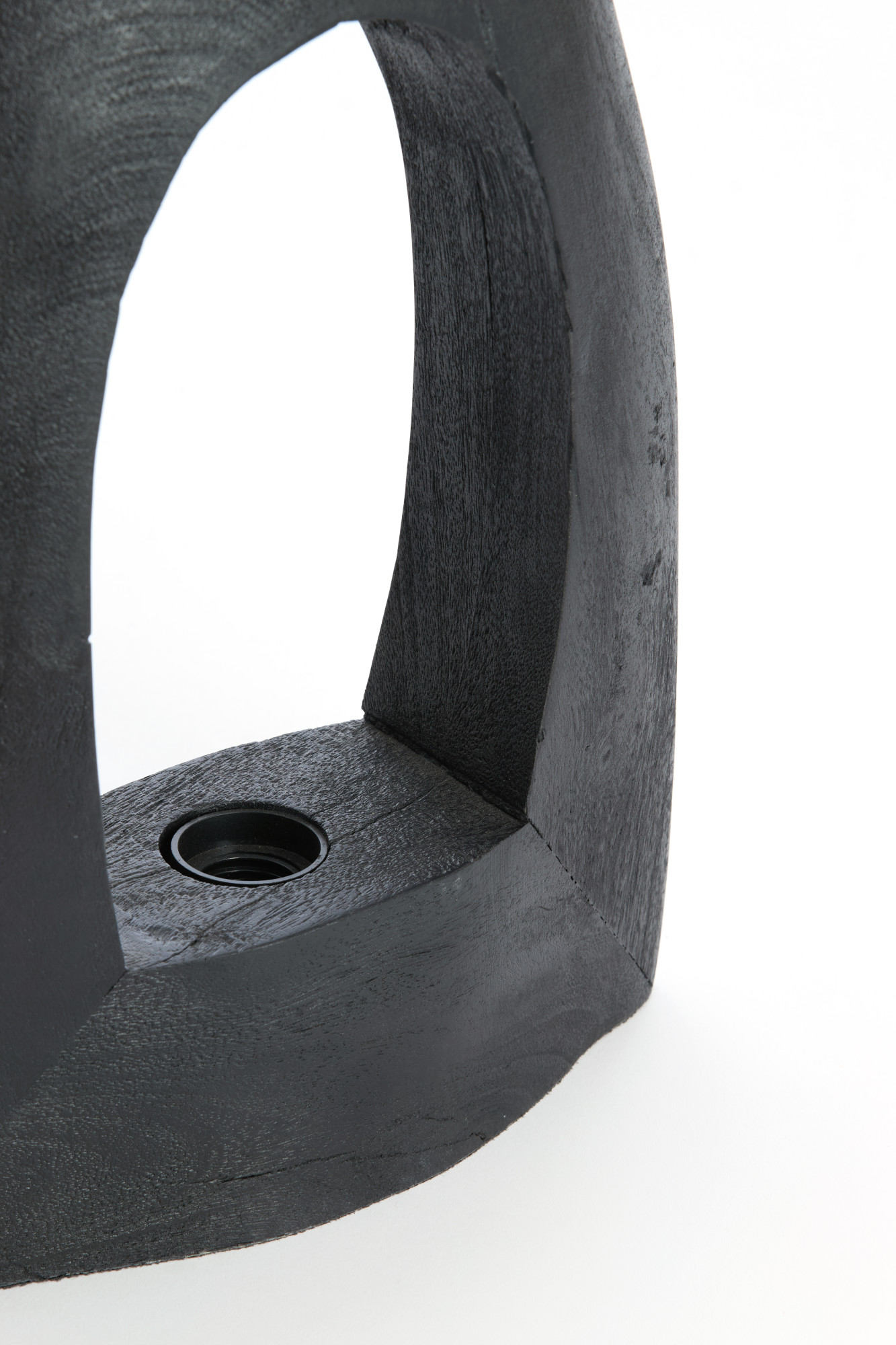 Socle de lampe en bois noir Light & Living Carini – Image 5