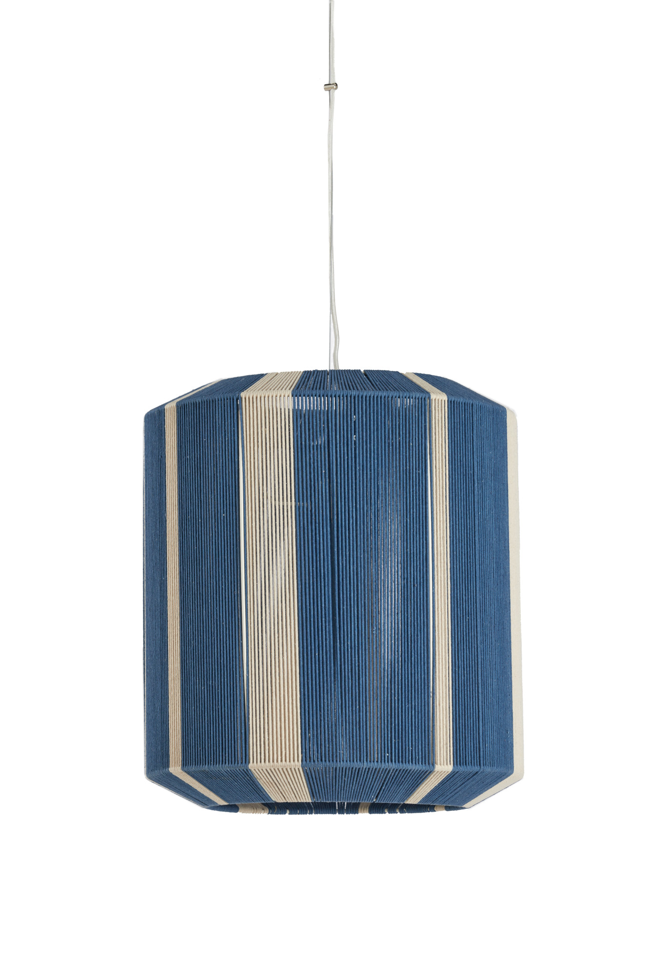 Suspension bleu et blanc avec bandes textiles Light & Living Kozana – Image 2