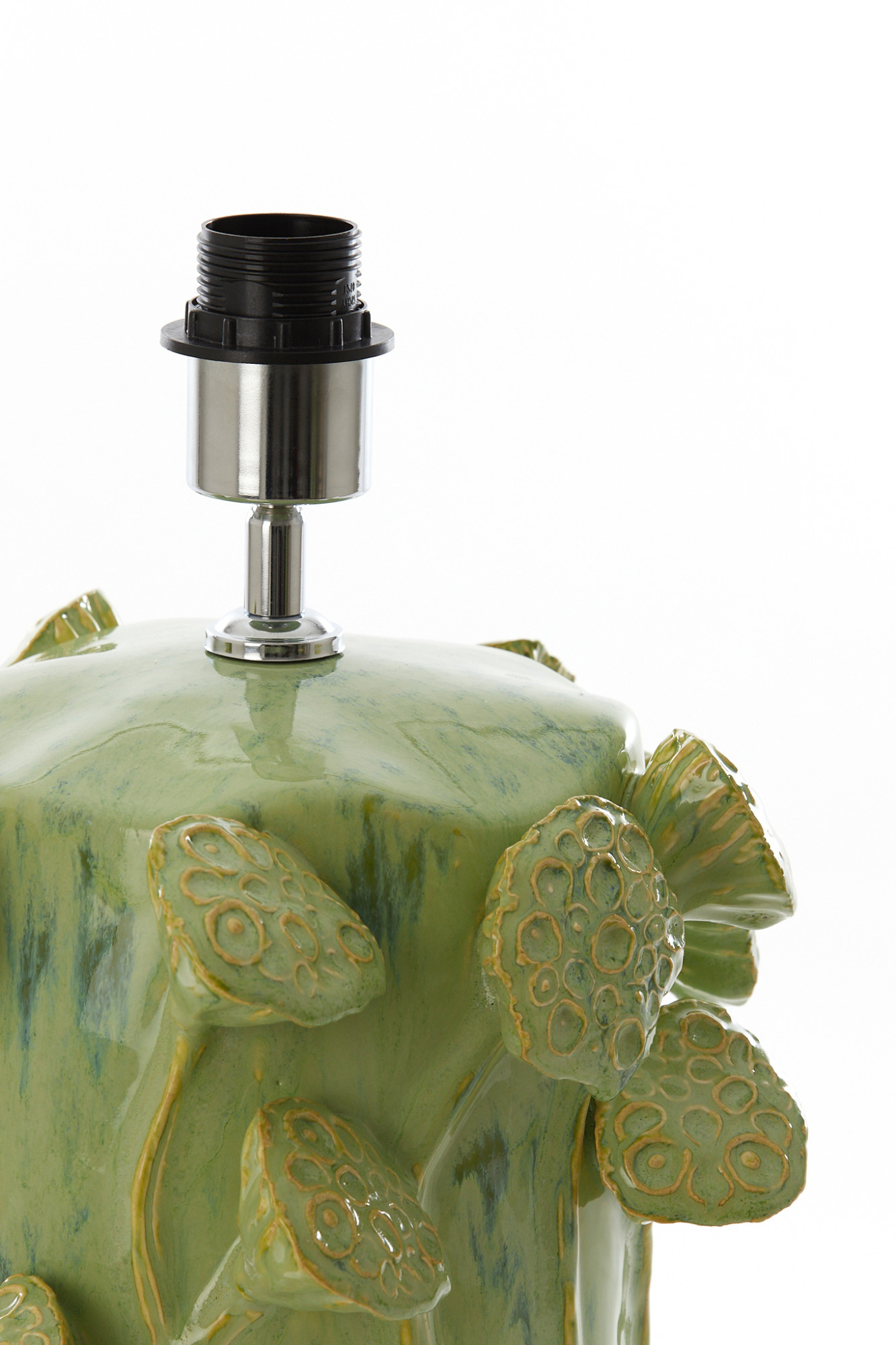 Base de lampe en céramique verte fleurs Light & Living Lavci – Image 3