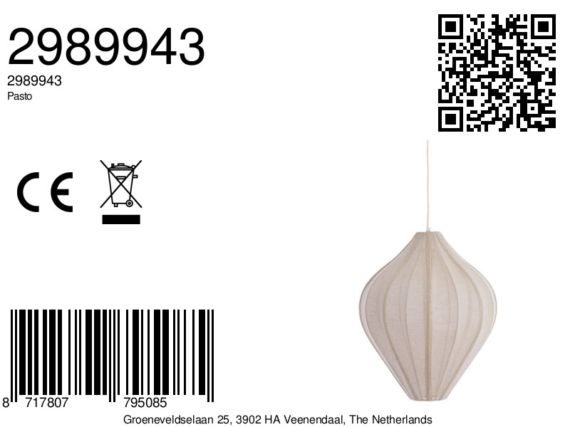 Suspension en lin sable Light & Living Pasto – Image 6