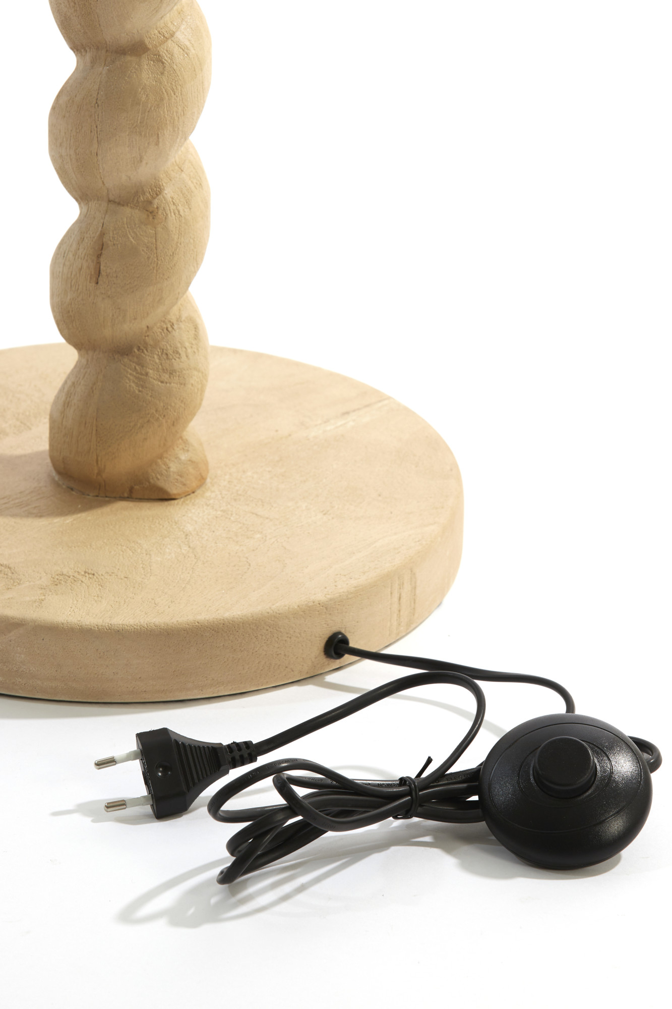 Piedestal de lampe en bois en forme de spirale Light & Living Nanno – Image 7