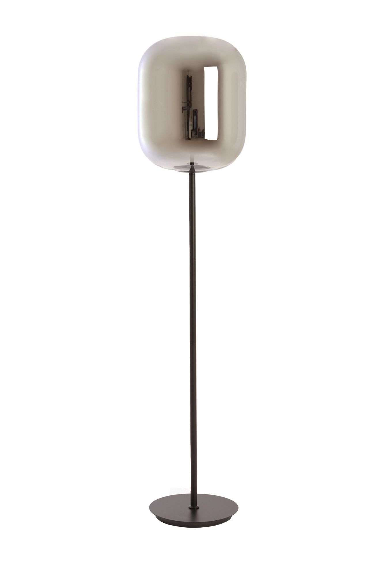 Lampadaire simple avec globe en verre fumé Light & Living Julia – Image 2