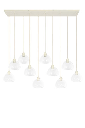 Alternative view of Ensemble de suspensions en verre transparent Light & Living Bisho