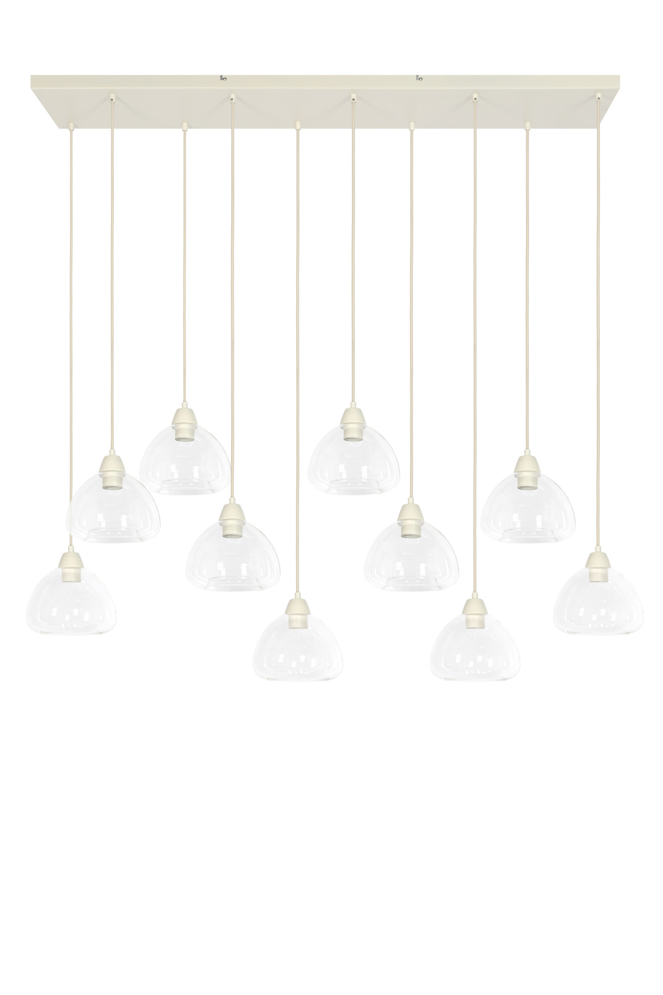 Ensemble de suspensions en verre transparent Light & Living Bisho – Image 2