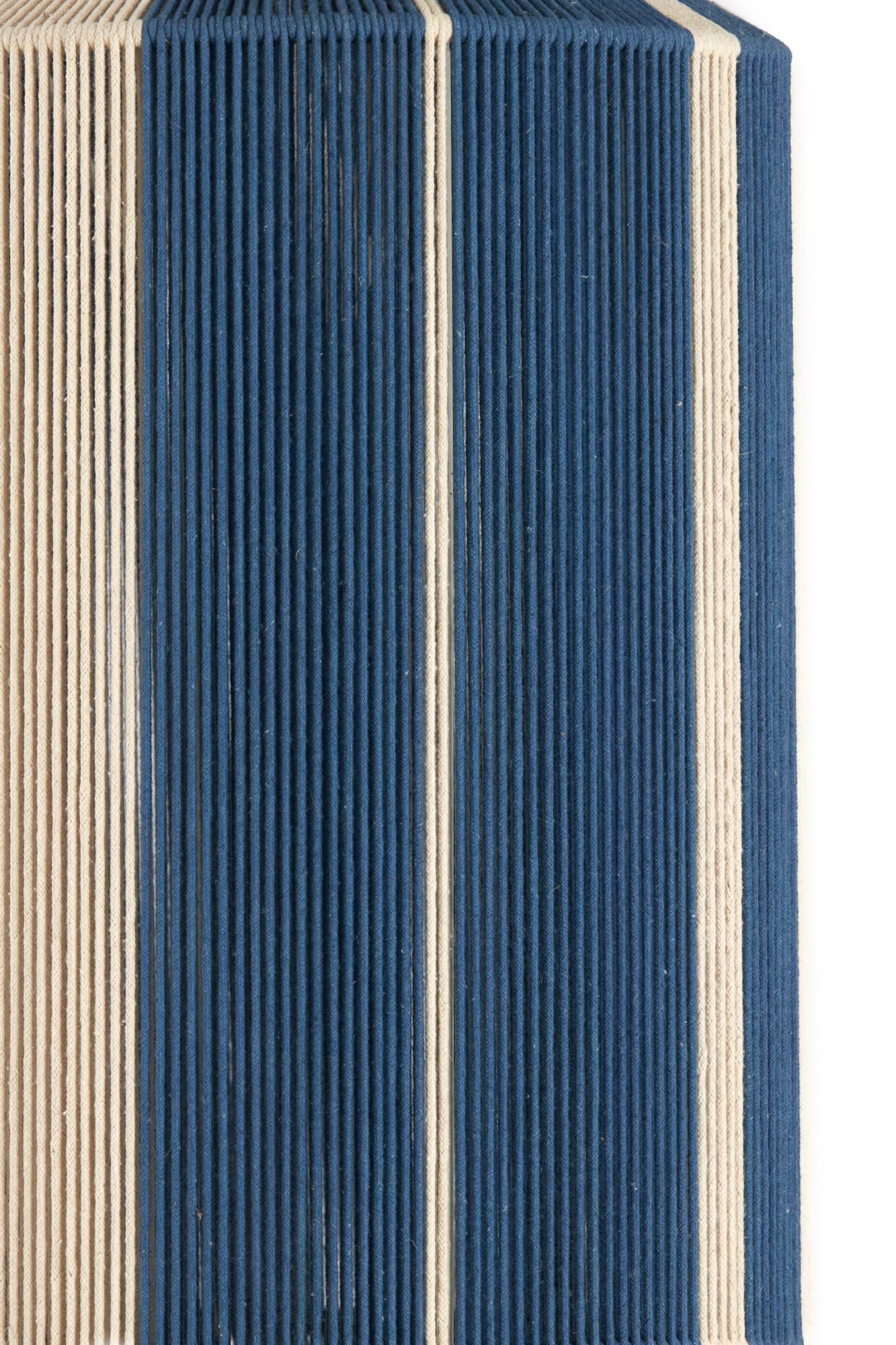 Suspension rayée bleue en tissu Light & Living Kozana – Image 5