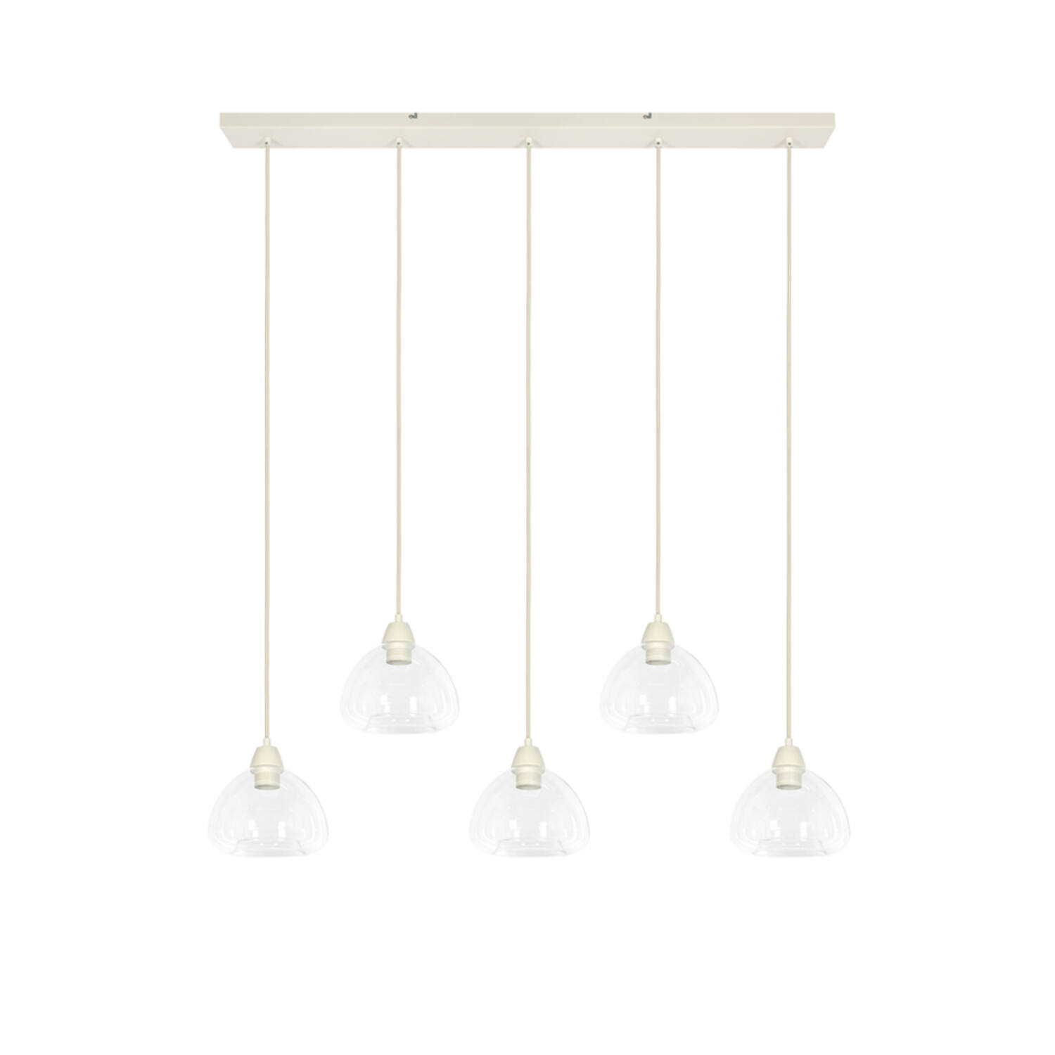 Petite suspension avec abat-jour en verre Light & Living Bisho