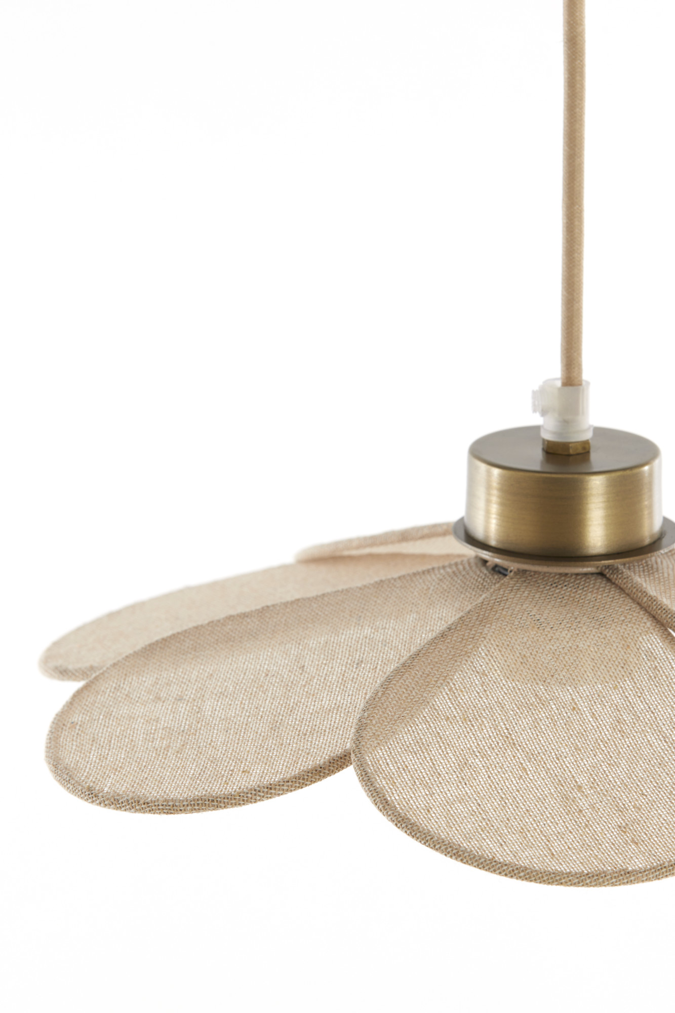Suspension en forme de fleur en teinte naturelle Light & Living Fyano – Image 6
