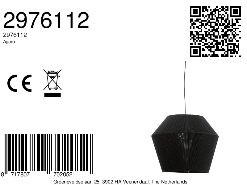 Suspension hexagonale noire Light & Living Agaro – Image 9