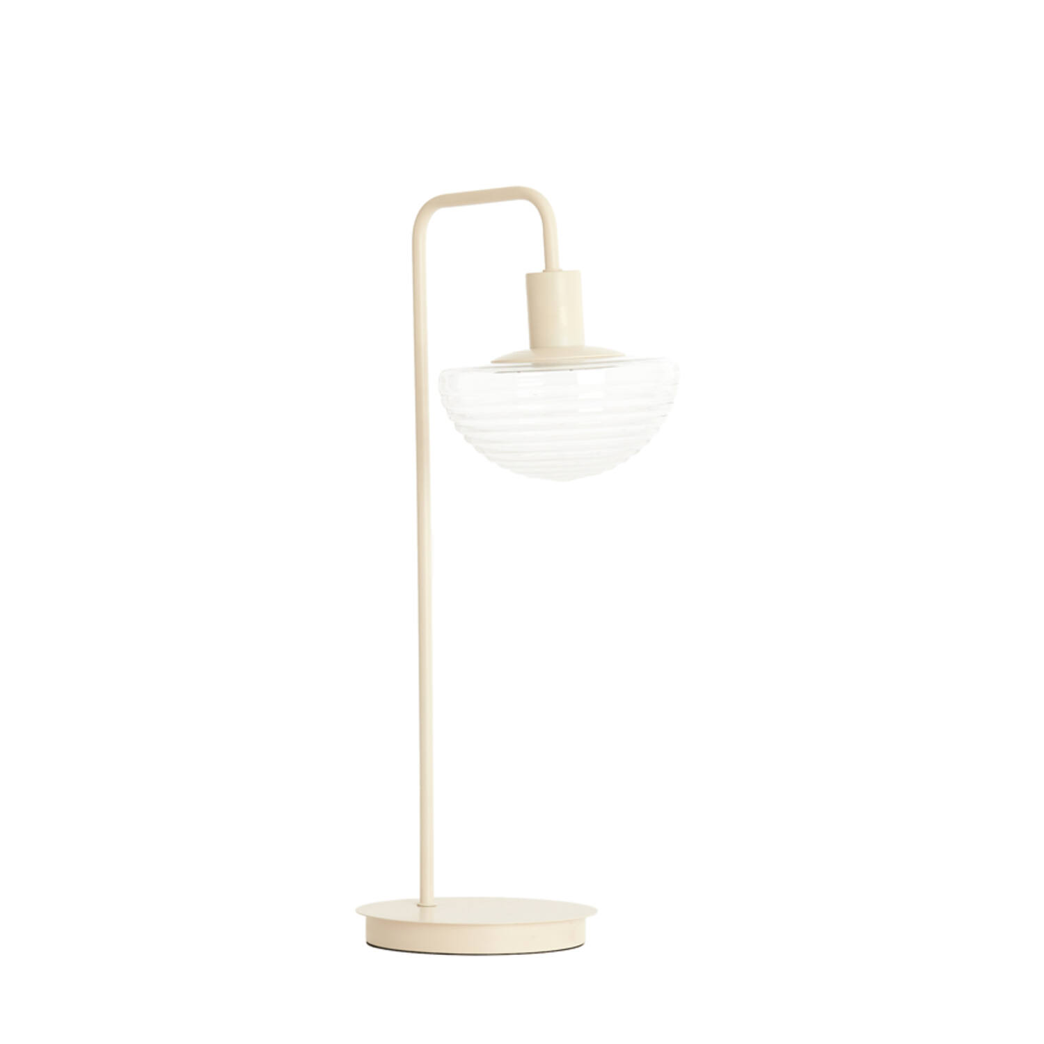 Lampe crème avec abat-jour en verre Light & Living Baylie