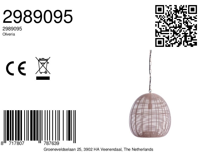 Suspension ovale en rotin naturel Light & Living Oliveria – Image 6