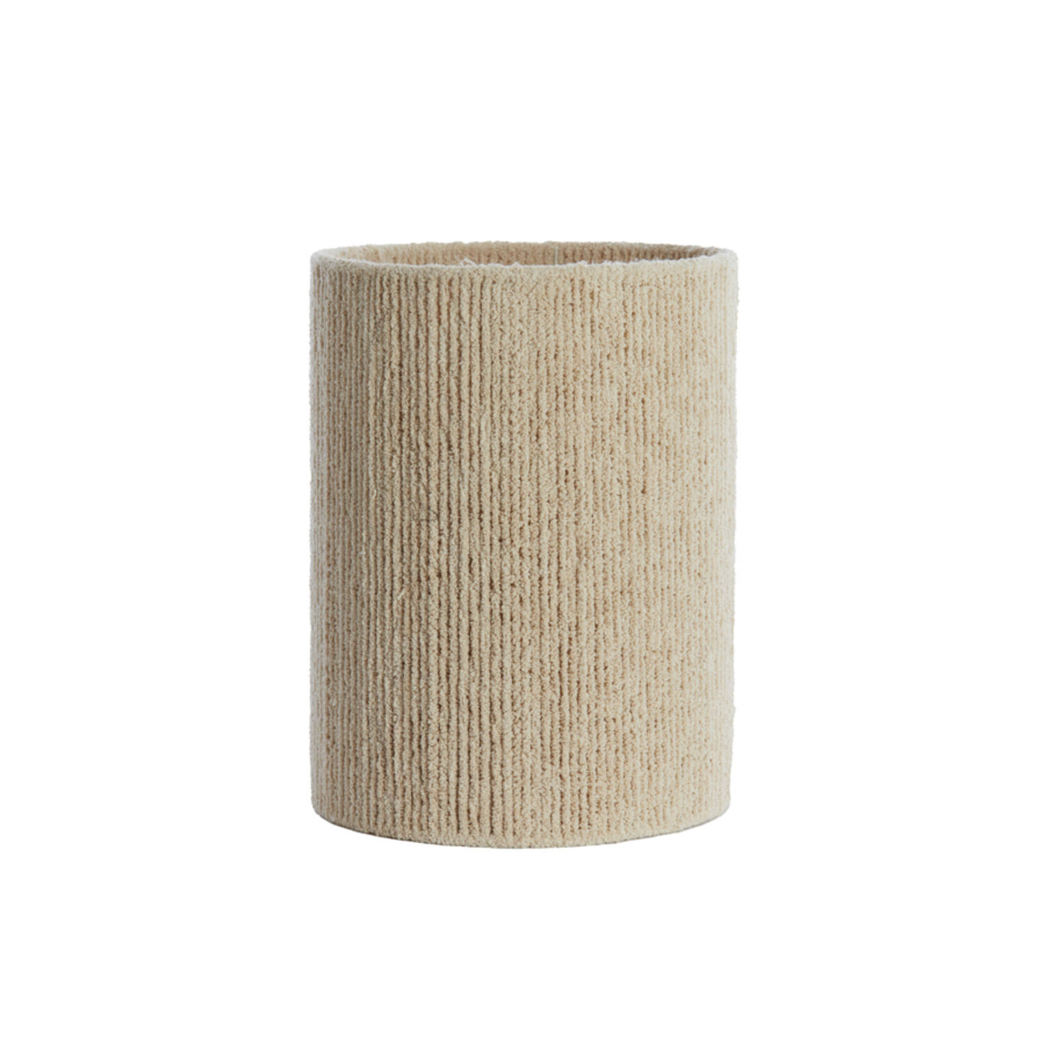 Abat-jour en tissu à rayures beige cylindrique Light & Living Medana