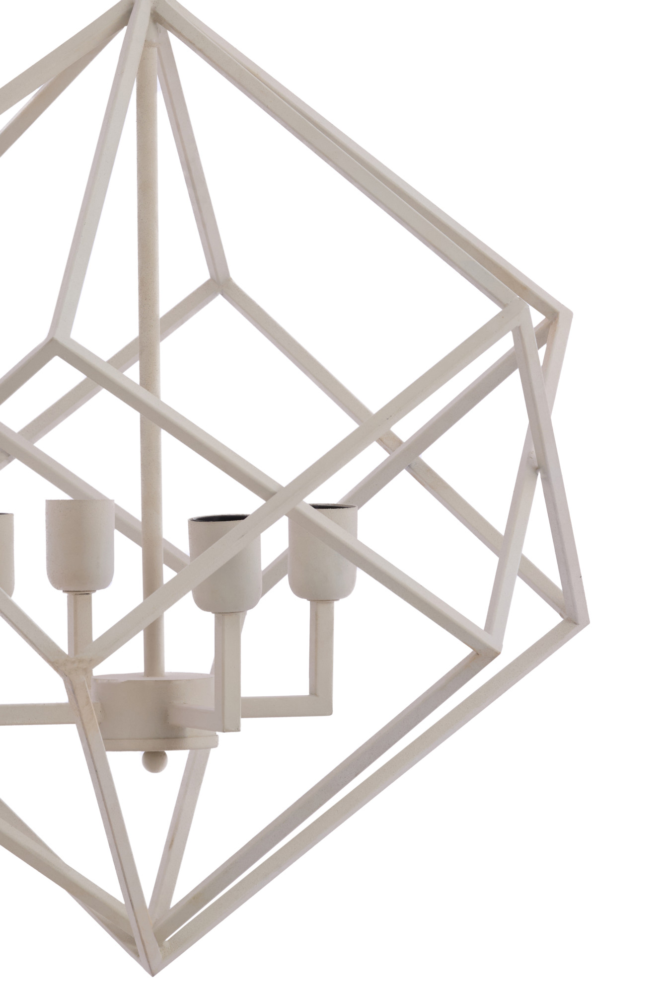 Suspension géométrique blanche moderne Light & Living Drizella – Image 3