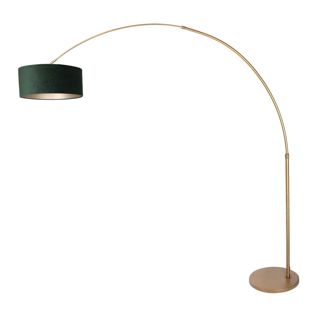 Lampadaire bronze avec abat-jour velours vert Steinhauer Sparkled Light – Image 2