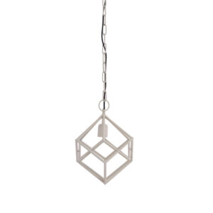 Suspension géométrique blanche au style moderne Light & Living Drizella