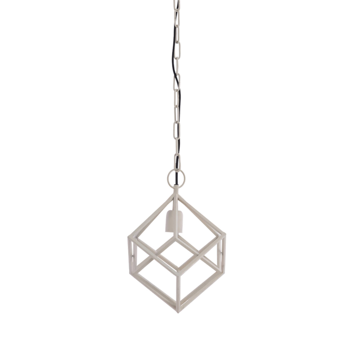 Suspension géométrique blanche au style moderne Light & Living Drizella