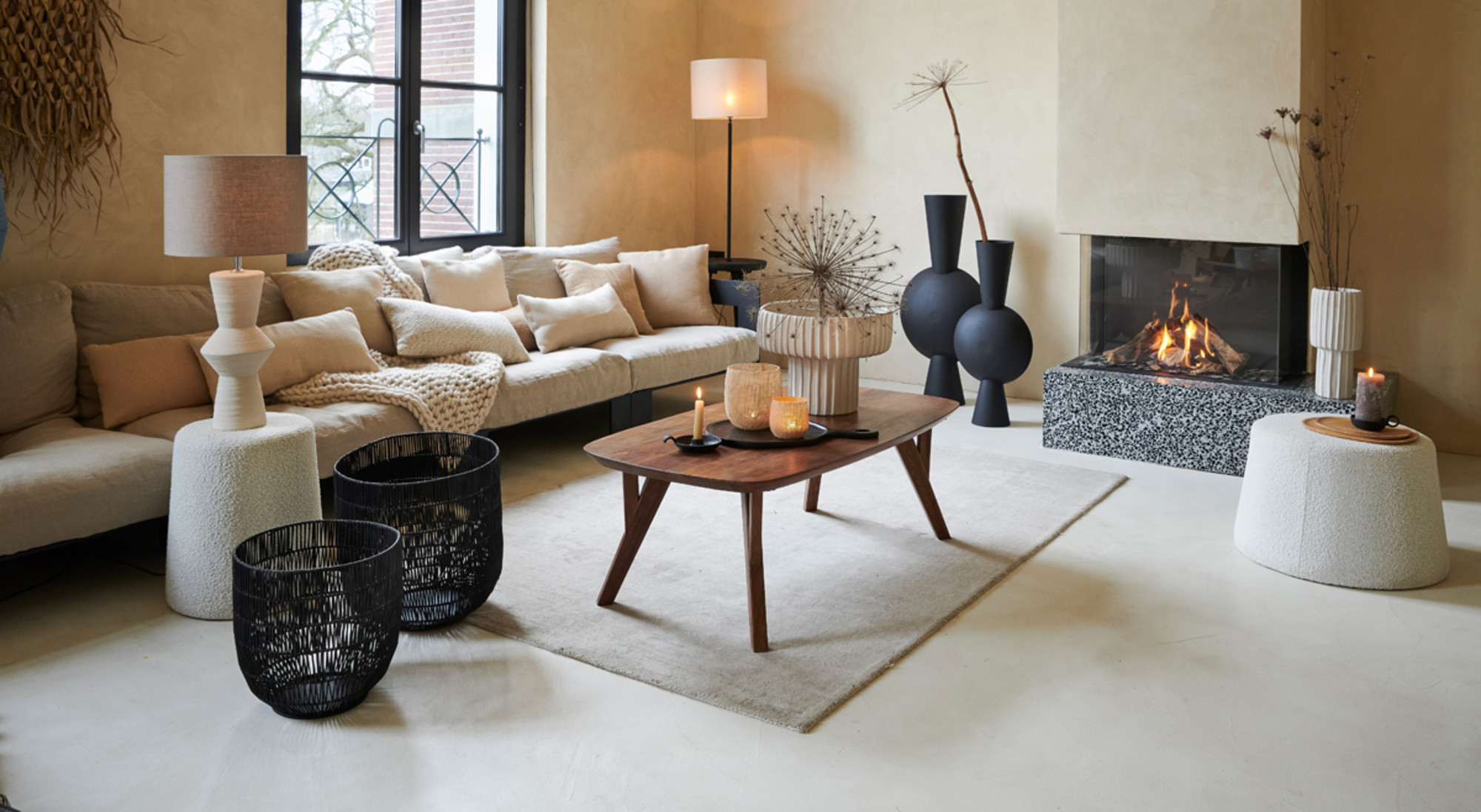 Pied de lampe blanc au design sculptural Light & Living Ayla – Image 4