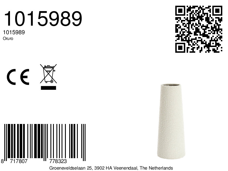 Abat-jour en tissu couleur ivoire Light & Living Oruro – Image 6