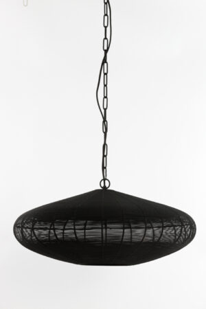 Alternative view of Suspension ovale noire en fil Light & Living Bahoto